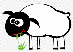 Lamb Clipart Big Sheep - Sheep Eating Grass Cartoon, HD Png ...