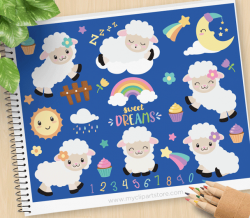 Counting Sheep Clipart