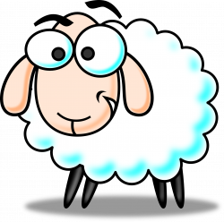 Drawing of a happy sheep free image