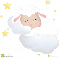 Sleeping Sheep Clipart