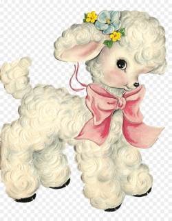 Vintage Christmas clipart - Sheep, Child, Flower ...