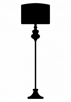 Floor Lamp Wall Sticker - Silhouette Of A Standing Lamp Free ...