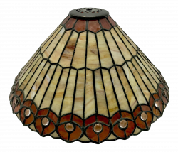Vintage Tiffany Style Stained Glass Lamp Shade in the Style of ...