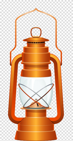 Orange kerosene lantern illustration, Lantern Lamp ...