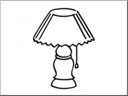 Clip Art: Basic Words: Lamp B&W Unlabeled I abcteach.com ...