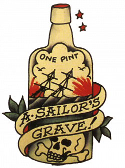 Sailor Jerry, Vintage, Tattoo, Aloha, A sailors Ruin, Ship in Bottle ...