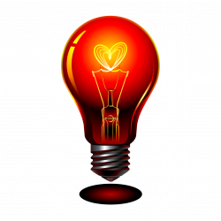 Incandescent light bulb Lamp - Vector red bulb 1181*1181 transprent ...