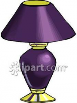 Purple Living Room Lamp - Royalty Free Clipart Picture
