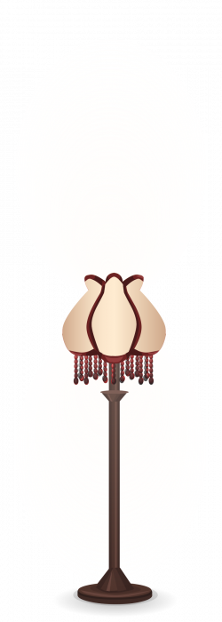 Clipart - Red fringe standing lamp (from Glitch)
