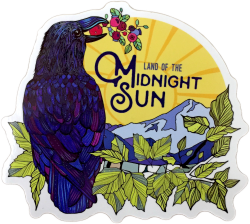 Midnight Sun Raven Sticker [43-0182] - $5.95 : Once in a Blue Moose ...