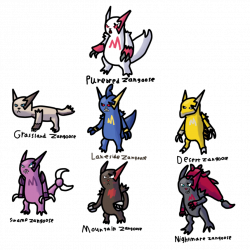 Zangoose variations by Espio143 on DeviantArt