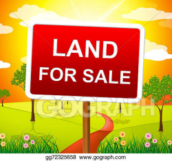 Clipart - Land for sale represents real estate agent and ...