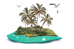 Pixel Beach Gratis Clip art - Coconut tree island landscape ...