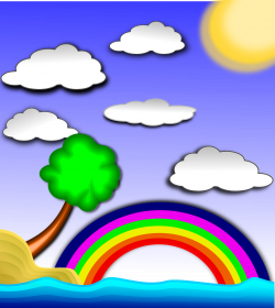 Island, Rainbow Island Beach Clouds Landscape Wate #island, #rainbow ...