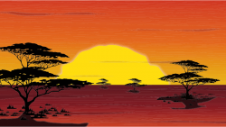 Clipart - Savannah Sunset
