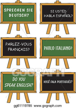 Vector Clipart - School of foreign languages. Vector ...