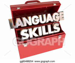 Stock Illustration - Language skills tools toolbox ...