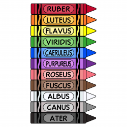 Crayons in Latin Language / Colors in Latin Language (High ...