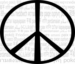 Clipart - International Multilingual Peace Mark
