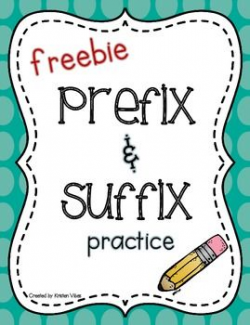 Prefix and Suffix (Freebie) | taal | Prefixes, Suffixes ...