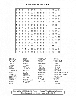 Word Search of countries | Girl Scouts | Pinterest | Word search ...