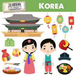 Korea clipart Korean digital clip art Korean Family Clipart Culture Clipart  Country Clipart Hanbok Chuseok graphics Travel East Asia clipart