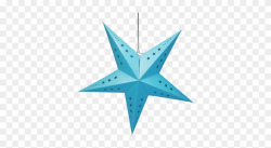 Turquoise Paper Star Lantern 24
