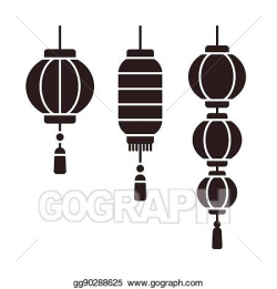 Vector Illustration - Chinese lanterns set. EPS Clipart ...