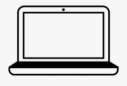 Black And White Clipart Apple - Laptop Clipart Black And ...