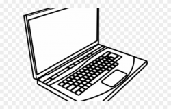 Laptop Computer Clipart - Laptop In Black And White - Png ...