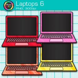 Laptop Clip Art {Rainbow Computers for Classroom Technology & Lab Use} 5