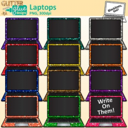 Laptop Clip Art: Classroom Technology Graphics {Glitter Meets Glue}