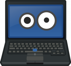Clipart - Laptop Eye Contact