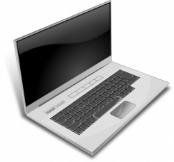 Grey laptop clipart free image