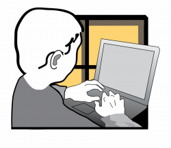 This Free Icons Png Design Of Boy Working On A Laptop - Boy ...