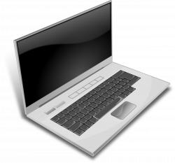 Clipart - A gray laptop