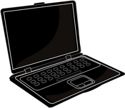 Computer Clipart Image - Laptop Computer