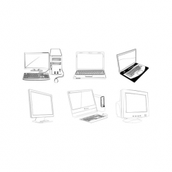Laptop Clip Art Sketches - Computer Clip Art, Computer ...