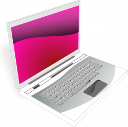 Laptop White Pink | Free Images at Clker.com - vector clip art ...