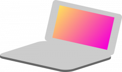 Clipart - laptop simple icon