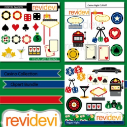 Las vegas clip art - Casino Collection Bundle (3 packs) - digital clipart