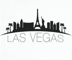 12 X 10 Las Vegas Skyline Surface Saver Tempered Glass ...