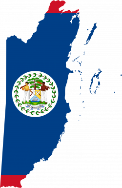 Clipart - Belize Map Flag