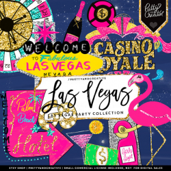 Las Vegas Clipart, Glitter Set, Clip Art Vegas, Party ...