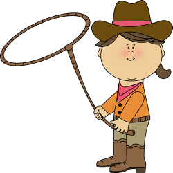 Cowgirl with a Lasso Clip Art - Cowgirl with a Lasso Image
