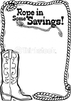 Border, Heading, Rope in Some Savings, cowboy boot and rope ...