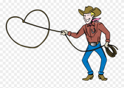 Cowboy - Cowboy With A Lasso Clipart (#744552) - PinClipart