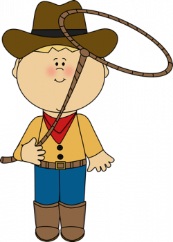 Cowboy with a Lasso | Printables For Kids Clip Art | Western ...