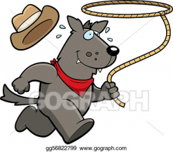 Vector Illustration - Wolf rodeo. Stock Clip Art gg56822799 ...