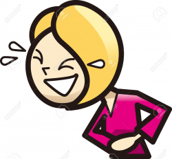 Woman Laughing Clipart